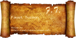 Faust Tuzson névjegykártya